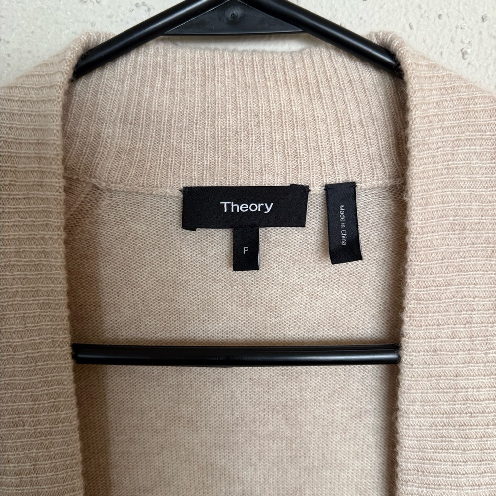 Theory Cream Open Front Cardigan - Picture 2 of 5
